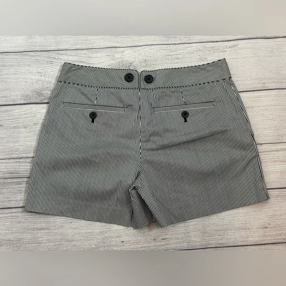 Club Monaco Black White Pinstripe Tailored Shorts Size 12 - Picture 7 of 11